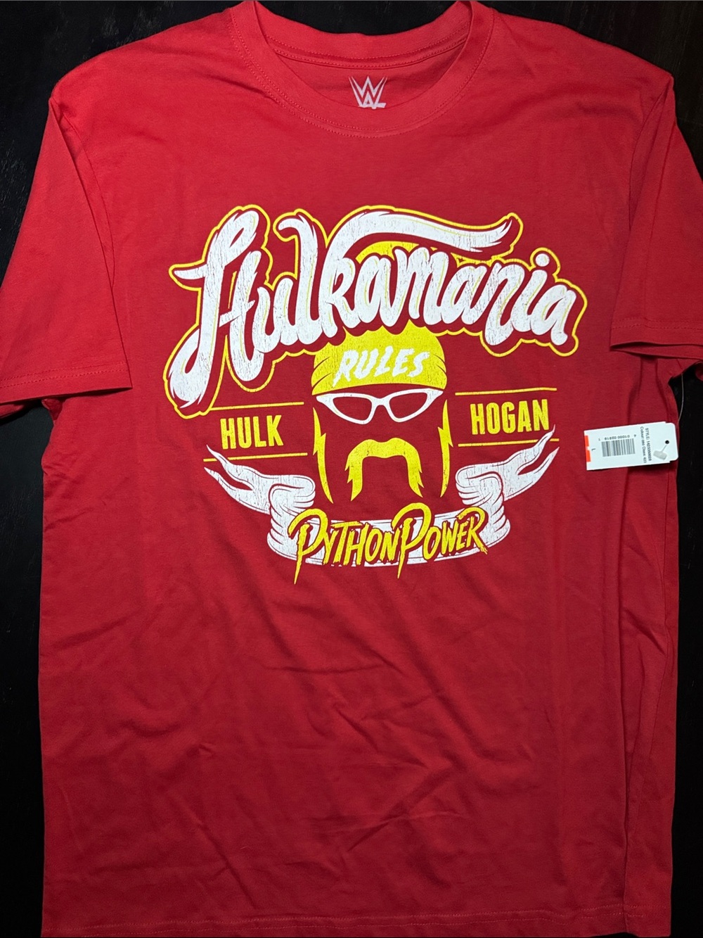 WWE Red Hulkamania Rules Python Power Graphic Tee
